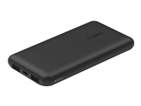 Belkin BOOST CHARGE - Powerbank - 10000 mAh - 15 Watt - 3 output-stikforbindelser (2 x USB, USB-C) - sort