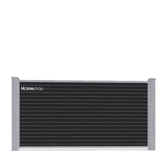 Wimex WPC Komposit hegn - Dark-Wood Z-profil Startsæt H 90 cm B 197 cm