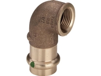 VIEGA Sanpress vinkel 1/2-15 mm 90 grader af rødgods, SC-Contur muffe/muffe