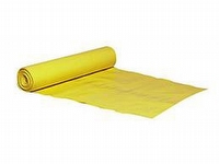 Affaldsække plastik gul 720x1120mm 10stk/rul - (10 x 10 ruller)