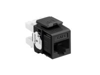 Modular jack eXtreme Kat6 UTP RJ45 110-style enkle stk pakke Sort