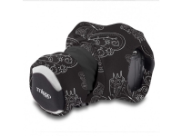 miggo Grip & Wrap, Digitalt kamera, Elastan, Neopren, Sort, DSLR, 41 cm, 140 mm