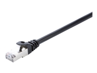 V7 - Netværkskabel - RJ-45 (han) til RJ-45 (han) - 2 m - SFTP, SSTP - CAT 6 - formet, knastfri - sort