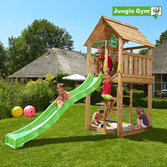 Jungle Gym Cabin legetårn komplet ekskl. rutschebane - 804-283B