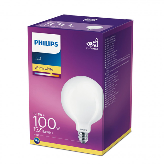 Philips LEDClassic globe 100W E27 varm hvid mat ikke dæmpbar 1-stk - 8718699665142