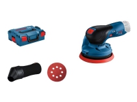 Bosch EXCENTERSLIBER GEX 12V-125 SOLO L-BOXX - Uden batteri og oplader
