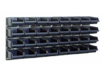 RAACO Boltreol (2 paneler og 32 blå kasser) 2 paneler H:440, B:520, D:11mm 32 kasser H:75, B:125, D:173mm