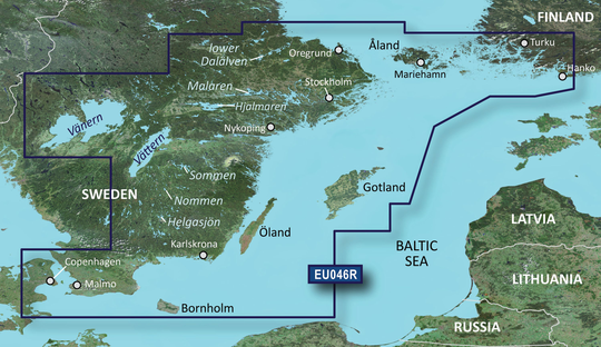 Bluechart g3 hxeu046r sweden, south-east