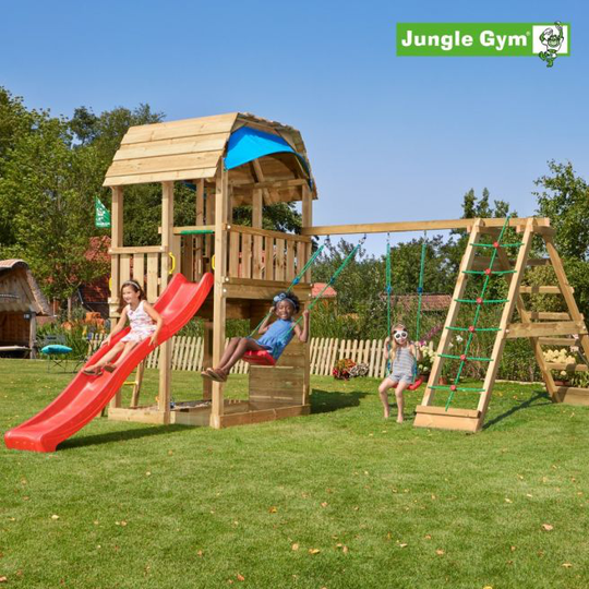 Jungle Gym Barn legetårn komplet inkl. climb module xtra ekskl. rutschebane - 804-287CB