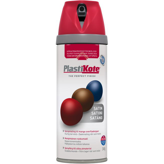 Plasti-kote Twist, Satin 22106 - Postrød 400ml