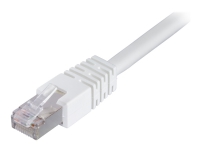 DELTACO - Patchkabel - RJ-45 (han) til RJ-45 (han) - 25 m - foldet uskærmet snoet par (F/UTP) - CAT 6 - formet - hvid