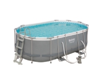 Bestway Power Steel 488 x 305 x 107 cm Oval Pool m/pumpe, stige m.v.
