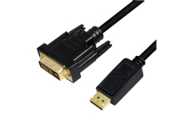 LogiLink CV0133, 5 m, DisplayPort, DVI, Hanstik, Hanstik, Lige