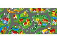 Bil Legetæppe Lille Landsby 140 x 200 cm