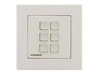 Kramer RC-206 - Kontrolpanel - kabling - seriel RS-232/RS-485/Ethernet - hvid