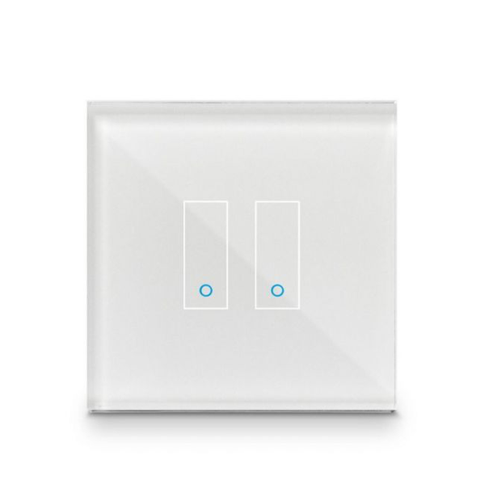Iotty Smart Switch double button faceplate - Design your own smart switch Colour: White