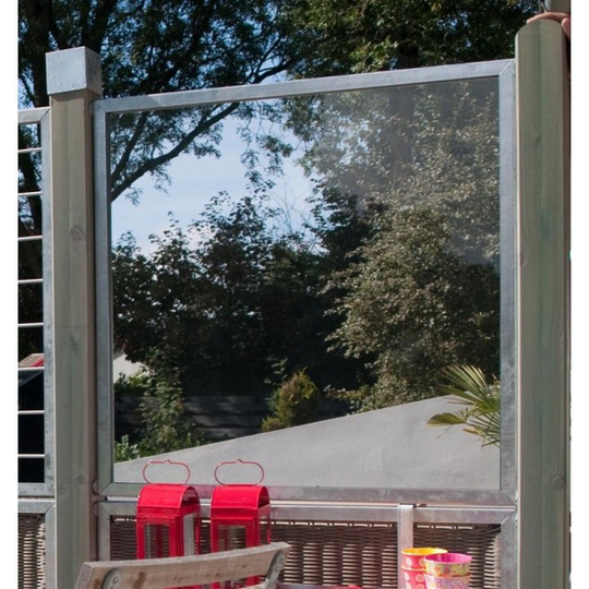 Plus Cubic rammehegn m/6 mm hærdet glas 90x90 cm 17525-1