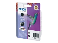 Epson T0801 - Sort - original - blister med RF/akustisk alarm - blækpatron - for Stylus Photo P50, PX650, PX660, PX700, PX710, PX720, PX730, PX800, P