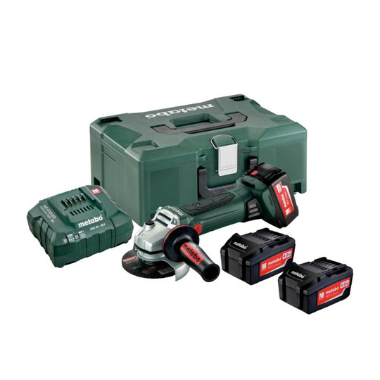 Metabo W 18 LTX 125 Quick Set - 602174960 Akku-vinkelsliber