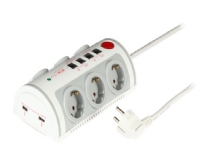 EFB Elektronik EK610, 6 AC stikkontakt(er), Type F, 250 V, 16 A, Hvid, Plast