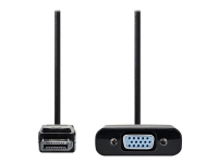 Nedis - Videoadapter - DisplayPort (han) lige til HD-15 (VGA) (hun) lige - DisplayPort 1.1 - 20 cm - rund - sort