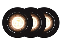 Nordlux Smart Carina - Forsænket lampe - LED-spot lyspære - GU10 - 4.7 W - klasse F - 2200-6500 K (pakke med 3)