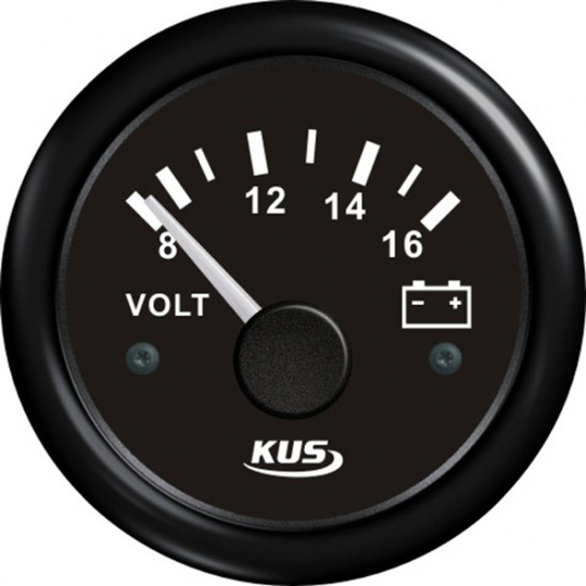 Kus voltmeter sort 12v
