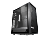 Fractal Design Meshify C - TG - Tower - ATX - sidepanel med vindue (hærdet glas) - ingen strømforsyning (ATX) - sort - USB/Lyd