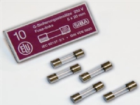SIBA Finsikring, Miniatyrsikringer 5x20mm, glassør, 8A. - (10 stk.)