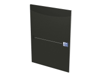Notesblok OXFORD Office Essentials, sort, toplimet A4, linjeret