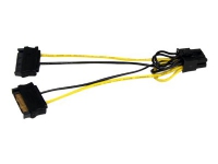 StarTech.com 6in SATA Power to 8 Pin PCI Express Video Card Power Cable Adapter - SATA to 8 pin PCIe power - Strømkabel - SATA strøm (han) til 8 pin