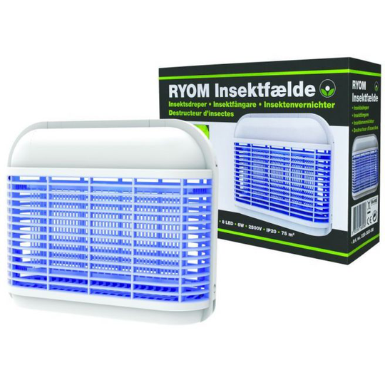 Insektdræber Plast 8-led 6w 75 M2 - 228-383-08