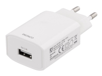 DELTACO USB-AC150 - Strømforsyningsadapter - 12 Watt - 2.4 A (USB) - hvid