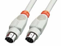 Lindy 8 Pin Mini DIN Cable 2 m, 2 m, Hanstik/Hanstik, Grå