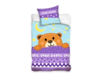 Sweet Dreams Bamse Junior Sengetøj 100x135 cm - 100 procent bomuld