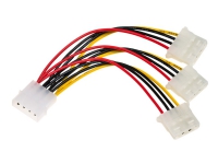 Akyga - Strøm-splitter - 4-PIN intern strøm (han) til 4-PIN intern strøm (hun) - 15 cm