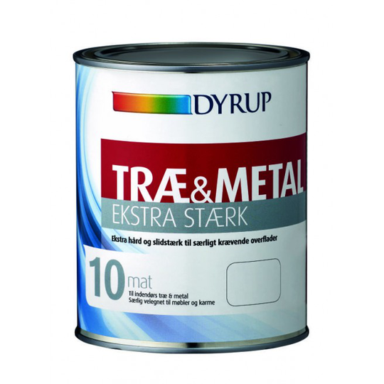 Dyrup Træ&metal Ekstra Stærk Mat Hvid - 1lt