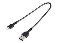 30CM USB TO LIGHTNING CABLE APPLE MFI CERTIFIED - BLACK
