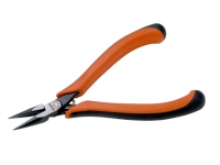 Bahco Finmekanisk spidstang, 9 mm, 2,44 cm, 6,8 mm, Polypropylen (PP), Termoplast, Sort, Orange, 13,5 cm