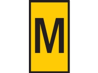 HELLERMANNTYTON Ledningsmærke W1 gul mærke: M fra 0,5-1,5 mm² diameter 2,0-2,8 mm plade med 200 stk