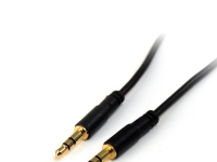 StarTech.com 1 ft. (0.3 m) 3.5mm Audio Cable - 3.5mm Slim Audio Cable - Gold Plated Connectors - Male/Male - Aux Cable (MU1MMS) - Audiokabel - stereo