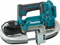 MAKITA DPB184Z. Kompakt 18V båndsav med en vægt på kun 3,6 kg og trykstøbt aluminiums ramme. Ideel maskine til skæring af rør og slange. - Uden batte