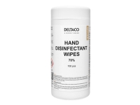 DELTACO Hand disinfectant wet wipes, 100 pc