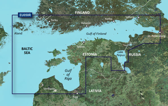 Garmin Bluechart G3 Vision veu050r Finlands Bugt og Riga