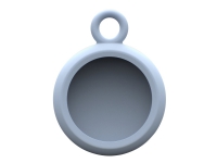 [U] Protective Case for Apple AirTag with Keychain - DOT Soft Blue - Taske til sikkerhedsskilt - silicone - blød blå - for Apple AirTag