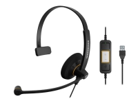 EPOS I SENNHEISER IMPACT SC 30 USB ML - Headset - på øret - kabling - USB - sort med orange farvehighlights