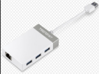TRENDnet TU3-ETGH3 - Netværksadapter - USB 3.0 - Gigabit Ethernet + USB 3.0 x 3