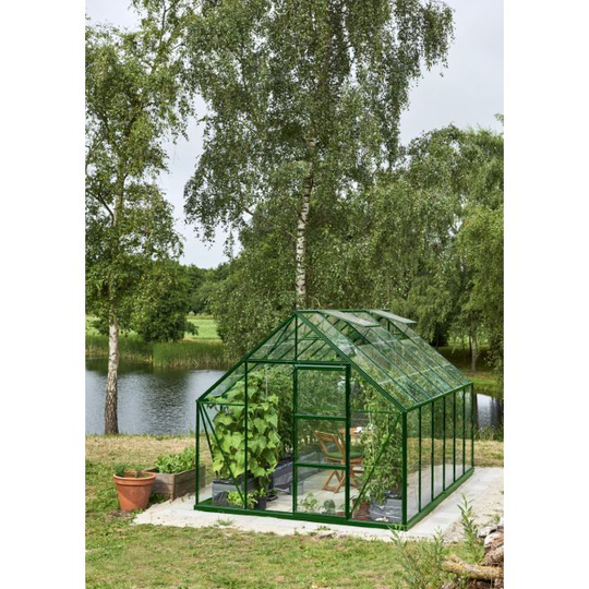 Halls Drivhus Universal 128 grøn m/3 mm glas - F09941