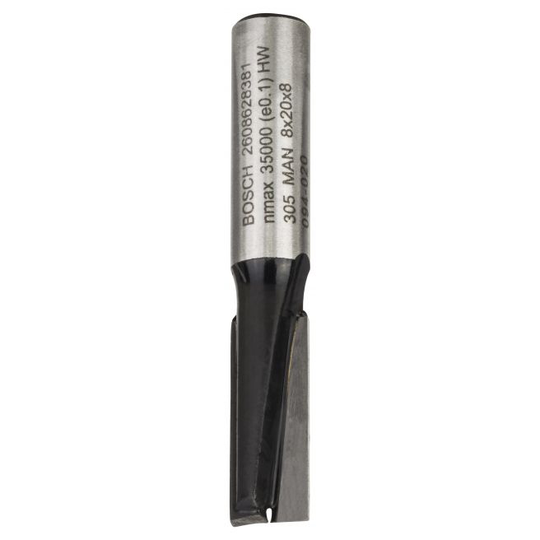 Bosch Fræser Not 2 Skær Hm 8 Mm L 20 Mm B 8 M - 2608628381