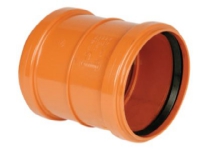 PVC dobbeltmuffe 110mm - med kort indstiksmf.
